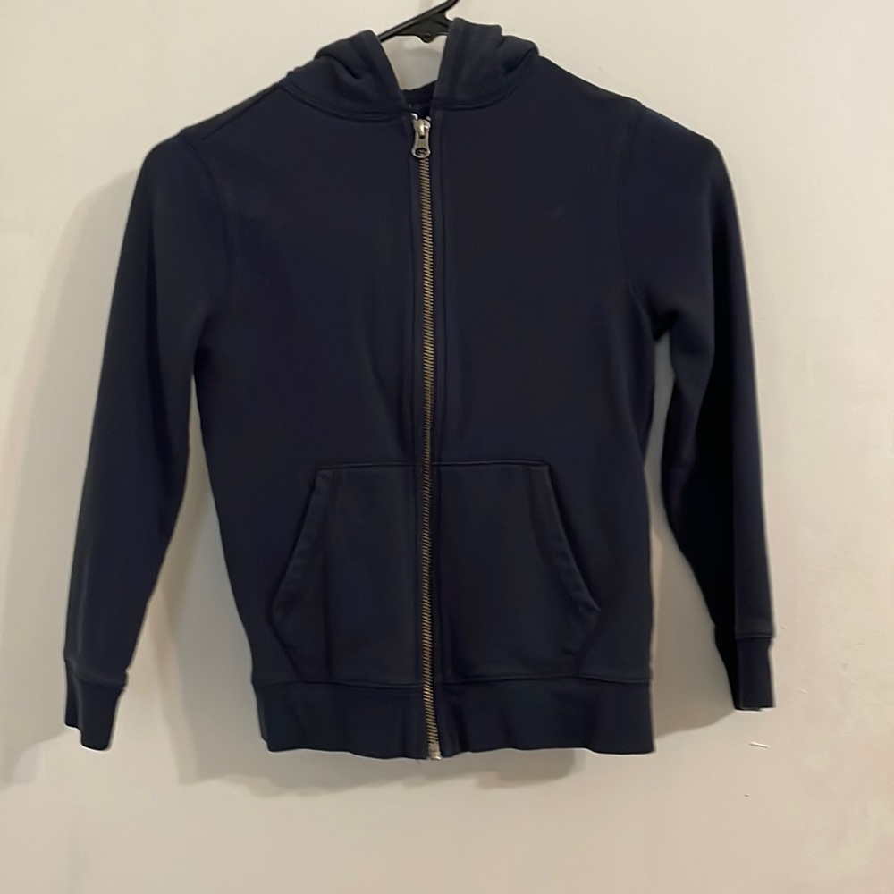 kids small navy hoodie from lands end